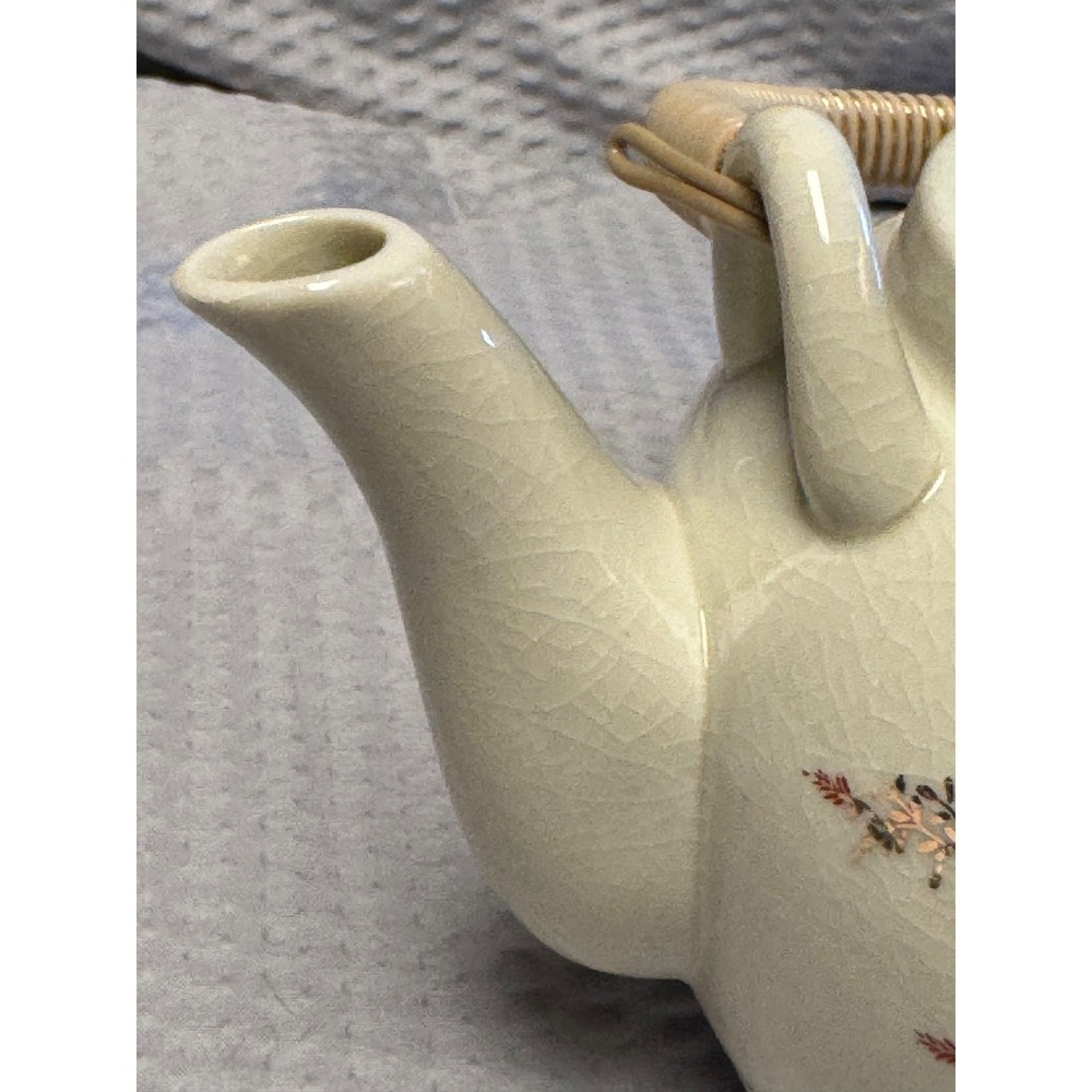 Vintage 8 Piece Japanese Made Floral Tea Set, Teapot With Lid And 6 Tea Cups - Picture 10 of 16
